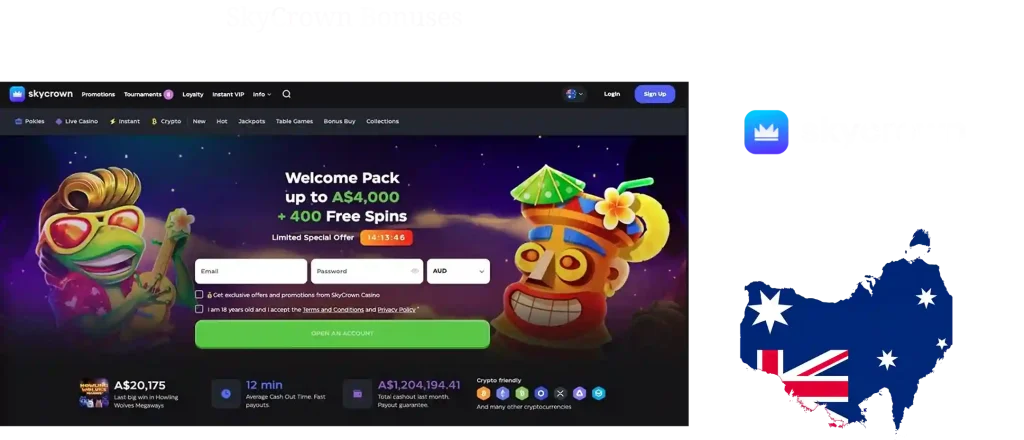 SkyCrown Casino no deposit bonus